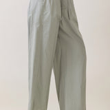 Elastic Waist Drawstring Wide-Leg Pants