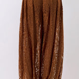 Floral Lace Open-Back Halter Top &  Elastic-Waist Balloon Pants (PANTS ONLY)