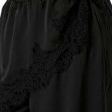 Lace Detail Draped Harem Pants