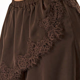 Lace Detail Draped Harem Pants