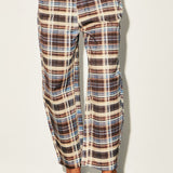 Plaid Halter Vest & Barrel Leg Pants (PANTS ONLY)
