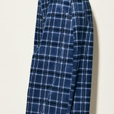Plaid Wide-Leg Bermuda Pants