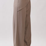 Asymmetric Wrap Detail Wide Leg Pants