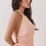 Halter Smocked Peplum Top & Flowy Shorts Set (TOP ONLY)
