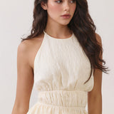 Halter Smocked Peplum Top & Flowy Shorts Set (TOP ONLY)