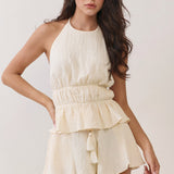 Halter Smocked Peplum Top & Flowy Shorts Set (SHORTS ONLY)