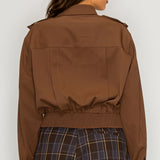 Tailored Epaulet Cropped Shirt