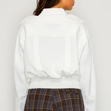 Tailored Epaulet Cropped Shirt
