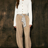 Tailored Epaulet Cropped Shirt