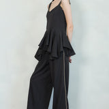 Striped Peplum Bustier & Relaxed Wide Pants (PANTS ONLY)