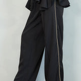 Striped Peplum Bustier & Relaxed Wide Pants (PANTS ONLY)