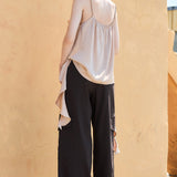Pleated Utility Wide-Leg Pants (PANTS ONLY)