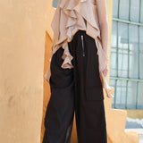 Ruffle Cascade Asymmetric Hem Cami Top (TOP ONLY)