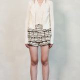 Layered Ruffle Textured Shorts (SHORTS ONLY)