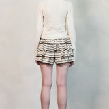 Layered Ruffle Textured Shorts (SHORTS ONLY)