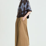 Argyle Knit Button-Up Poncho (TOP ONLY)