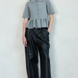 Button-Up Knit Top with Flared Hem (TOP ONLY)