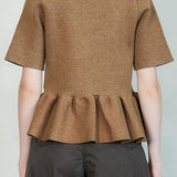 Button-Up Knit Top with Flared Hem (TOP ONLY)