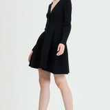 Button-Up Ribbed Knit Dress