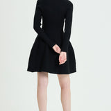 Button-Up Ribbed Knit Dress