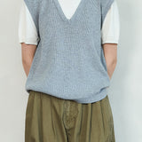 Short Sleeve Knit Layered Vest Top (TOP ONLY)