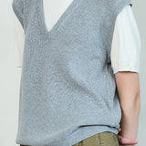 Short Sleeve Knit Layered Vest Top (TOP ONLY)