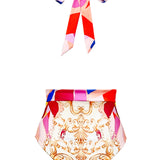 Halter Neck One Piece Swimsuit & Cover-up Set