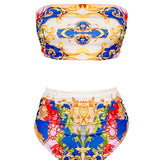 Bandeau Bikini Swimsuit & Cover-up Set