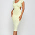 open back scoop neck midi dress