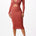 open neck halter midi dress