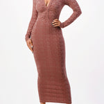 lapel collar v neck midi shirt dress