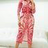 LONG SLEEVE FRONT DRAPE BUTTON DOWN MIDI SHIRT DRESS
