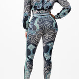 Zip-Up Style Jacket & Leggings Set