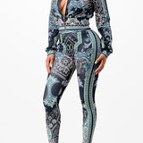 Zip-Up Style Jacket & Leggings Set