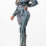 Zip-Up Style Jacket & Leggings Set