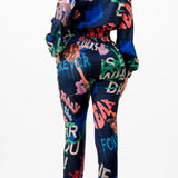 Multicolor Jacket & Jogger Pants Set