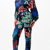 long sleeve zip-up jacket with jogger pants set