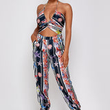 summer tube top halter neck jumpsuit