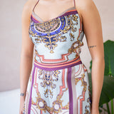 Backless Scarf Top & Pants Set