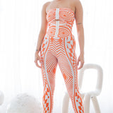 High Waist Corset Leggings & tube top Set