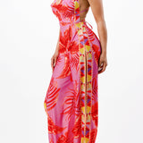 Cowl Neck Jumpsuit with Bare Back