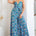 v neck tube top and wide leg pants jumpsuit in blue