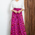 high waisted wide pants in red