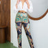 leggings style bell bottom high waist pants with side slits