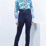 Side Slit Slim Fit Pants