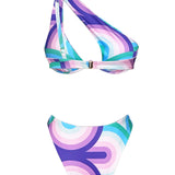 Cutout One Shoulder Bikini 3 Piece Set