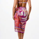 Cutout Halter Bikini Swimsuit 3 Piece Set