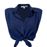 Shoulder Pad Linen Shirt