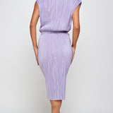 Shoulder Pad Top & Skirt Set