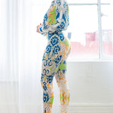 Satin Blouse & Bottom Set